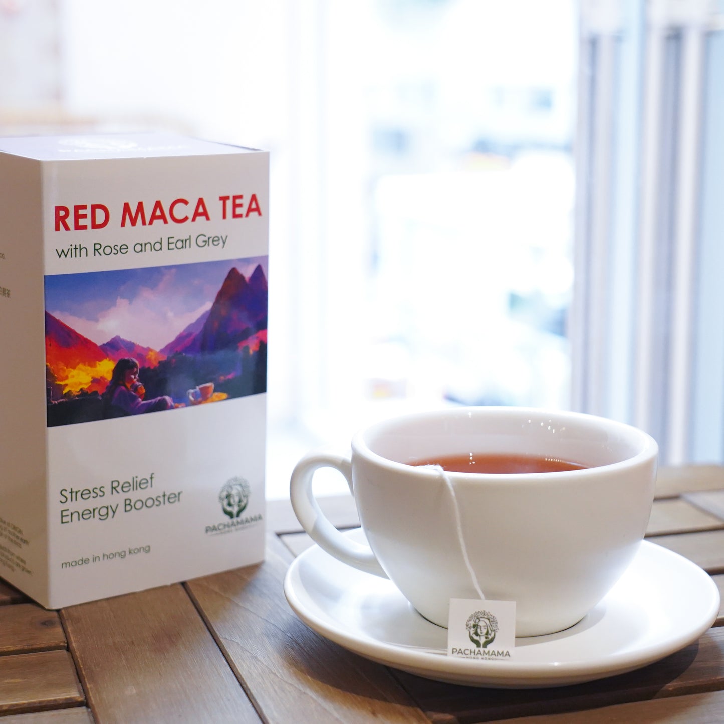 Red Maca.Rose. Earl Grey Tea